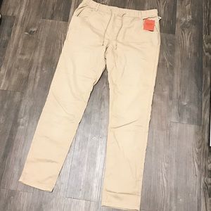 Khaki joggers with stretch waistband, NWT!